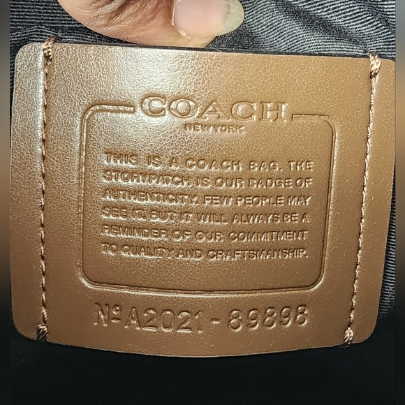 Coach Women's Hudson Browns Leather & Canvas Backpack Flap Drawstring Adj Straps - Picture 3 of 16